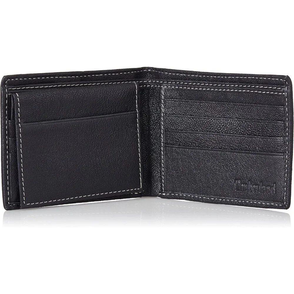Men's Imported Genuine Leather Luxury Navy Blue Bill Pockets Wallet Card Design